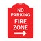 Signmission No Parking Fire Zone W/ Right Arrow, Red & White Aluminum Sign, 18" x 24", RW-1824-23617 A-DES-RW-1824-23617 - alternate 1